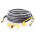 Yesfashion 12-36FT Natural Gas Grill Hose with 3/8 Male Flare Quick Connect/Disconnect Fittings for Most Grill Fire Pit Patio Pizza Oven