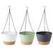 Crowdstage Hanging Planter Pots for Plants Outdoor Indoor 10 inch Hanging Plant Pot Plastic Flower Pots with Drainage Holes Ceiling Hooks[3-pack]