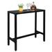 40in Iron With Adjustment Knob Patio Bar Table Black