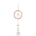 Dog Car Ornament Natural Amethyst Aquamarine Hollowed Out Moon Star Circle Pearl Ball Wind Chimes Suncatcher Staircase Garland Flocked