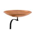 Achla Polished Copper Birdbath with Wall Mount Bracket - Copper - 14in. diameter x 4in. D