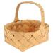 1pc Wood Weaving Container Sundries Basket Wedding Gift Packaging Basket (Khaki)