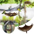 BeforeyaynUmbrella-Shaped Bird Trough Premium Hanging Bird Feeder Tray Umbrella Hummingbird Feeder For Outdoors Metal Bird Bath Pond Or Drinker Metal Wild Bird Feeder