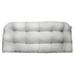 RSH DÃ©cor Indoor Outdoor Single Tufted Wicker Loveseat Cushion Standard Classic White