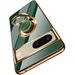 Compatible with Google Pixel 7 Pro 5g Cell Phone Case Ultra Slim Thin with 360Â°Finger Ring Stand Metal Electroplated Soft TPU Frame Full Body Shock-Absorption Bumper Hard Back Mobile Cover-Green