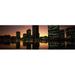 Panoramic Images Buildings lit up at dusk Oakland Alameda County California USA Poster Print by Panoramic Images - 36 x 12