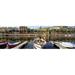 Panoramic Images Italy Sardinia Bosa Boats moored on the dock Poster Print by Panoramic Images - 36 x 12
