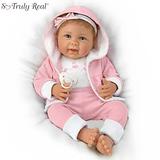 The Ashton - Drake Galleries I Sure Do Love Ewe Lifelike So Truly RealÂ® Baby Girl Doll Magnetic Pacifier Weighted Fully Poseable with Soft RealTouchÂ® Vinyl Skin by Doll Artist Linda Murray 19 -Inches