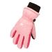 Lumento Girls Gloves Kids Ski Cold Weather Windproof Thermal Childe Boys Warm Skiing Pink 3-6 Years Old