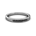 Black Diamond 7 Stone Channel Set Wedding Band 0.37 ct tw in 14K White Gold.size 4.5