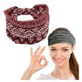 Women Yoga Sports Wide Headband Boho Hair Band Turban Headwrap Headwear