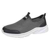 TOWED22 Training Men s Sneakers Bowling Shoes Men Slip on Sneakers for Indoor Outdoor Gym Travel Work(Grey 9)