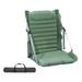 Folding Stadium Seat Camping Chair Inflatable Lightweight Foldable Chair with Backrest for Camping Car Trips Fishing Concerts Picnic Green
