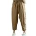 Mrat Long Pant Travel Pants Women Wide Leg Trousers High Waisted Pants Oversized Pants Fall Fashion 2023 Pants Long Linen Pants Palazzo Pants with Pockets Flare Sweatpants