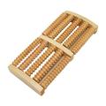 5-Row Foot Massager Roller Wooden Wheel Massager Wood Roller Foot Trigger Point Acupuncture Massager