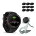 Garmin Approach S70 Premium GPS Golf Watch with Stand and Port Protectors Bundle