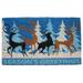 Imports Decor Deers Family Door Mat - Brown/Black/Blue/White - 18 x 30 in.
