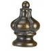 Cal Lighting Traditional & Classic Resin Garlic Finial - Medium Brown - 2.5 in.