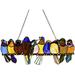 Stained Glass Birds Window Hangings Multicolor Birds on a Wire Suncatcher Birds Lovers Gifts Decor for Home Office