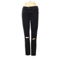 Abercrombie & Fitch Jeans - Low Rise Skinny Leg Denim: Black Bottoms - Women's Size 27 - Black Wash