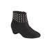 Wide Width Women's The Mikaiah Bootie by Comfortview in Black (Size 12 W)