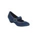 Extra Wide Width Women's The Stone Pump by Comfortview in Navy (Size 10 WW)