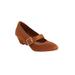 Extra Wide Width Women's The Stone Pump by Comfortview in Cognac (Size 10 1/2 WW)