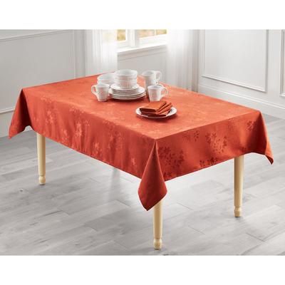 Wide Width Vintage Leaves Damask Tablecloth (52