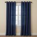 Wide Width Poly Cotton Canvas Grommet Panel by BrylaneHome in Navy (Size 48" W 108"L) Window Curtain Drape