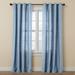 Wide Width Poly Cotton Canvas Grommet Panel by BrylaneHome in Carolina Blue (Size 48" W 72" L) Window Curtain Drape