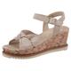 Keilsandalette ARA "PARMA" Gr. 39, beige (sand) Damen Schuhe Sandaletten