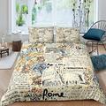 Rome Theme Duvet Cover Colourful Geometric Bedding Set Ancient Architecture Comforter Cover Retro Style Bed Cover For Kids Boys Girls Teens 1 Duvet Cover With 2 Pillow Cases King Size