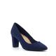 Dune Ladies Birdie Block-Heeled Court Shoes Size UK 7 Block Heel Navy