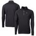 Men's Cutter & Buck Black Georgia Bulldogs Alumni Logo Adapt Eco Knit Stretch Recycled Quarter-Zip Pullover Top