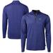 Men's Cutter & Buck Royal Florida Gators Alumni Logo DryTec Virtue Eco Pique Micro Stripe Recycled Quarter-Zip Pullover Top