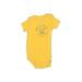 Carter's Short Sleeve Onesie: Yellow Bottoms - Size 9 Month