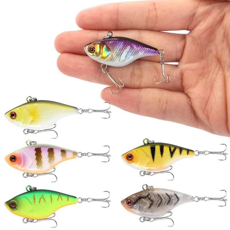 1PCS Harte VIB Lockt Angeln Köder Drillinge Sinking Crankbait Wobber Angelgerät 4,6g 4cm Image