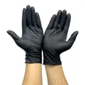 Einweg handschuhe schwarz 100 50 20 stücke Latex ohne Pulver Nitril handschuh klein groß xs s m l