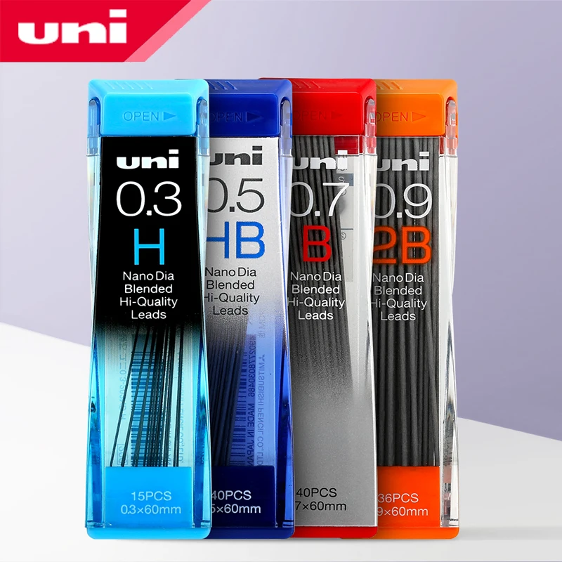 UNI Bleistift Blei 0,3mm/0,5mm/0,7mm/0,9mm | 202ND Nano Harten Bleistift Core ist Nicht Leicht Zu Brechen und Glattes Schreiben Image