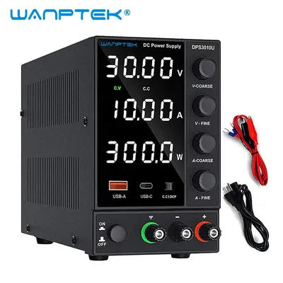 Einstellen Sie das Gleichstromnetzteil, einstellbare Labor-Tischstromquelle, 30 V, 10 A, 5 A, 60 V, 5 A, AC-Schaltfunktion, stabilisierte Tischquelle, Wanptek DPS3010U Image