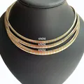 Frauen Choker Edelstahl Kragen Ketten Halskette Gold Farbe Schlange Kette Schmuck 4-8MM Für Mädchen