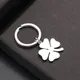 Edelstahl Keychain Klassische Clover Silber Farbe Mode keychain für auto schlüssel Anhänger Für