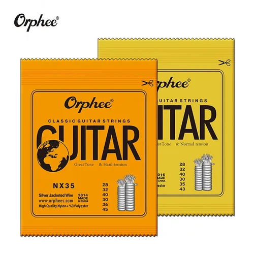 Orphee 6 teile/satz Klassische Gitarre Saiten Silber Überzogene Draht Nylon Saiten NX Serie für