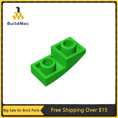 10 Stück MOC baut Partikel zusammen 24201 Slope gebogen 2 x 1 umgekehrte Bausteine DIY Modell Image