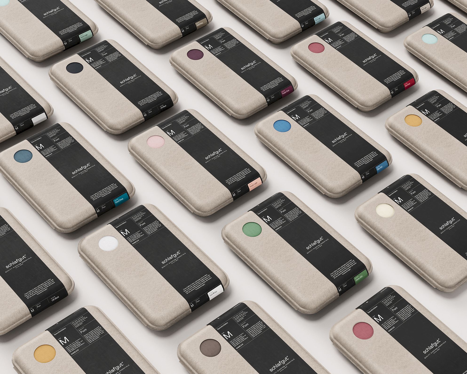 schlafgut »Pure« Bio-Spannbettlaken für Topper M / 570 Blue Deep Image