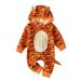 Newborn Baby Girl Boy Halloween Cosplay Cartoon Clothes Tiger Coat Bodysuit Jumpsuit Hooded Playsuit Romper Overall Outfit