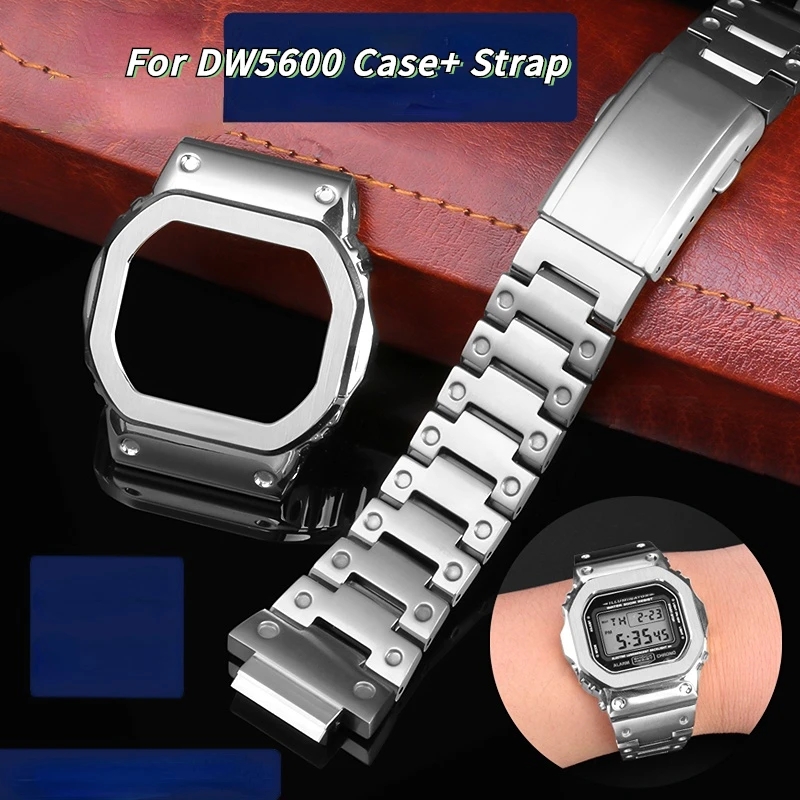 For Casio G-SHOCK metal case strap stainless steel Suit DW5600