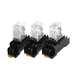Miniature Coil Generalel ectromagnetic Intermediate Relay Switch with base HH52P 53P 54P LED