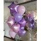 1set purple Star Heart Foil Balloons Air Wedding Decoration Helium Balloon Happy Birthday Party