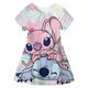 Disney stitch Adventure Dress Outfit Girls Summer Vaiana Fancy Dress Up Clothes Children Birthday